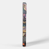Coques Case-Mate iPhone Grunge Purple Daisy Art Abstrait Monogramme (Verso / Droite)