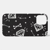 Coques Case-Mate iPhone Grunge rock : diamants, os motif. (Verso (horizontal))