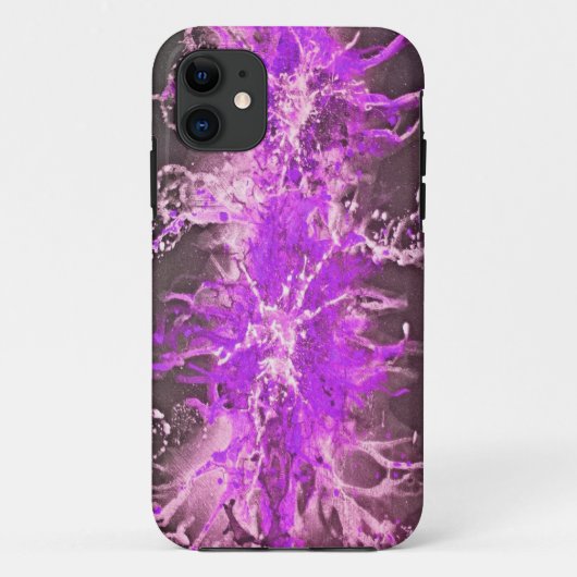 Coques Case-Mate iPhone Grunge Splatter Design - violet (Dos)