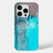 Coques Case-Mate iPhone Grunge Turquoise Texturé Abstrait (Verso)
