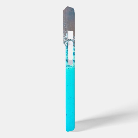 Coques Case-Mate iPhone Grunge Turquoise Texturé Abstrait (Verso / Gauche)