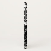 Coques Case-Mate iPhone Grunge Urbain Noir et Blanc Abstrait Rayé (Dos/Gauche)