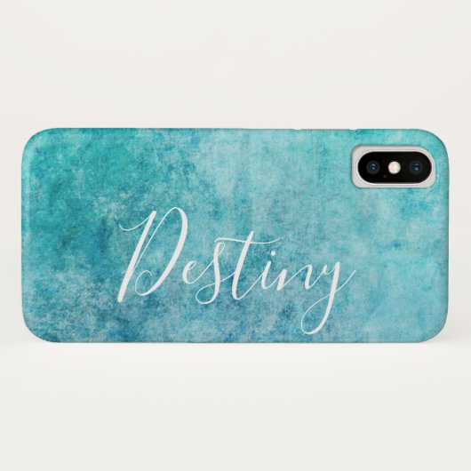 Coques Case-Mate iPhone Grungy Blue Texture (Dos (Horizontal))