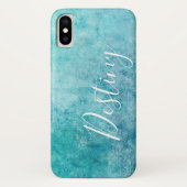 Coques Case-Mate iPhone Grungy Blue Texture (Dos)