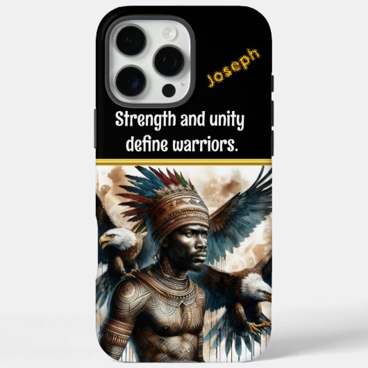 Coques Case-Mate iPhone Guerrier courageux avec symboles d'aigle (Verso)