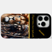 Coques Case-Mate iPhone Guerrier de coeur Lion, (Verso (horizontal))