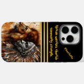 Coques Case-Mate iPhone Guerrier et lion : unis dans l'esprit (Verso (horizontal))