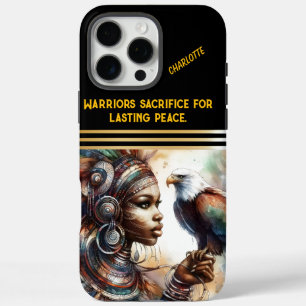 Coques iPhone 16 Pro Max Guerrier vêtu d'aigle reine de force