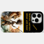 Coques Case-Mate iPhone Guerrière courageuse garde la rivière calme (Verso (horizontal))