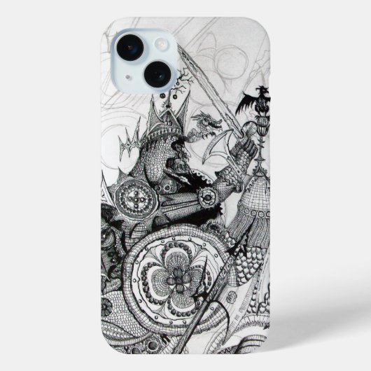 Coques Case-Mate iPhone GUERRIÈRES GOTHIQUES Imaginaire noir blanc (Verso)