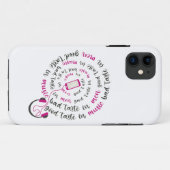 Coques Case-Mate iPhone Guillemet de fille Bon goût en musique mauvais goû (Dos (Horizontal))