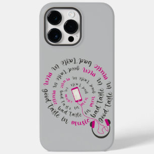 Coque Pour Pour iPhone 14 Pro Max Guillemet de fille Bon goût en musique mauvais goû