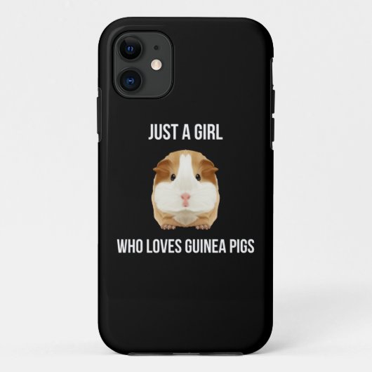 Coques Case-Mate iPhone Guinea Pig Just A Girl Loves Wheek (Dos)