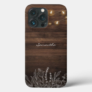Case-Mate iPhone Case Guirlande Rustique à Motif Bois