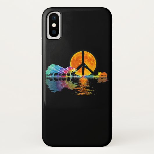 Coques Case-Mate iPhone Guitar Lake Shadow Peace Love (Dos)
