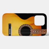 Coques Case-Mate iPhone Guitare acoustique monogramme (Verso (horizontal))