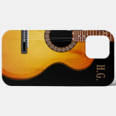 Coques Case-Mate iPhone Guitare acoustique monogramme (Verso (horizontal))