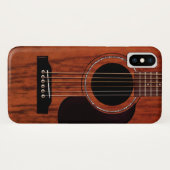 Coques Case-Mate iPhone Guitare acoustique supérieure d'acajou (Dos (Horizontal))