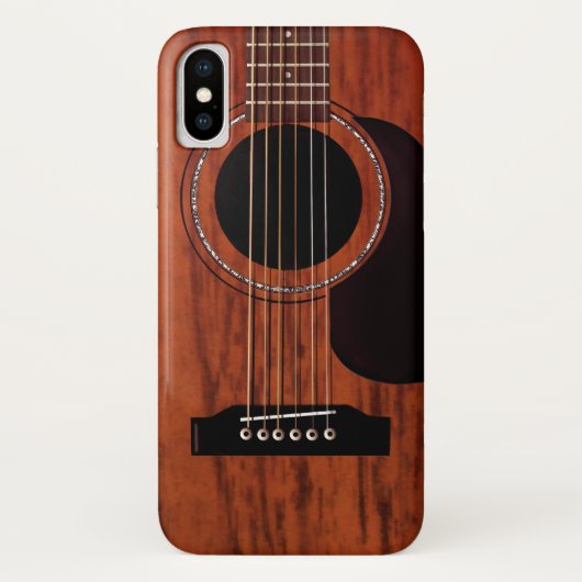 Coques Case-Mate iPhone Guitare acoustique supérieure d'acajou (Dos)