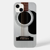 Coques Case-Mate iPhone Guitare acoustique supérieure en argent (Verso)