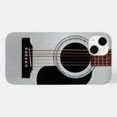 Coques Case-Mate iPhone Guitare acoustique supérieure en argent (Verso (horizontal))