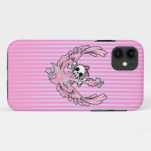 Coques Case-Mate iPhone Guitare ailée avec un mignon crâne (Dos (Horizontal))
