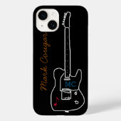 Coques Case-Mate iPhone guitare avec nom (Verso)
