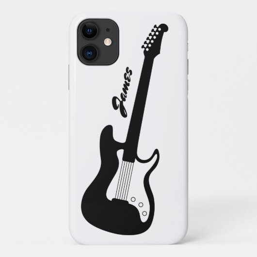 Coques Case-Mate iPhone Guitare de rock électrique noir et blanc (Dos)