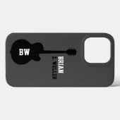 Coques Case-Mate iPhone guitare de rock noir (Verso (horizontal))
