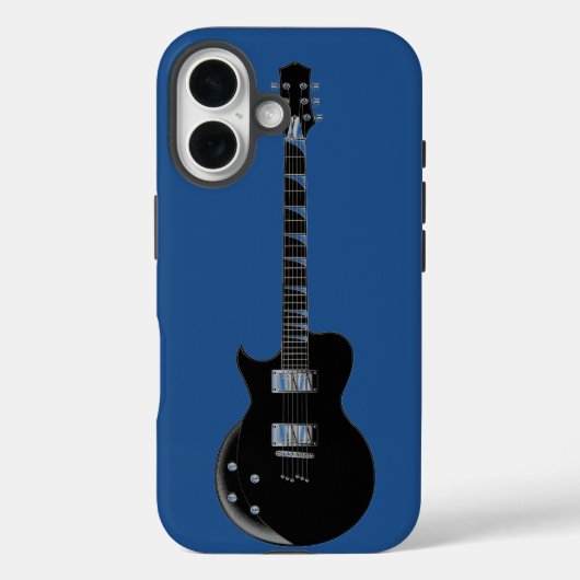 Coques Case-Mate iPhone Guitare électrique Bleu Black Pop Art (Verso)