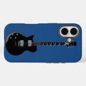 Coques Case-Mate iPhone Guitare électrique Bleu Black Pop Art (Verso (horizontal))