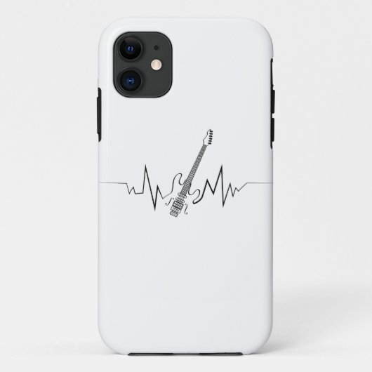 Coques Case-Mate iPhone Guitare électrique Cool Heartbeat cadeau pour guit (Dos)