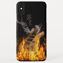 Guitare en feu