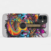 Coques Case-Mate iPhone Guitare psychédélique (Dos (Horizontal))