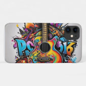 Coques Case-Mate iPhone Guitare psychédélique (Dos (Horizontal))
