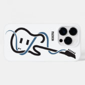 Coques Case-Mate iPhone Guitare stylisée de texte personnalisé (Verso (horizontal))