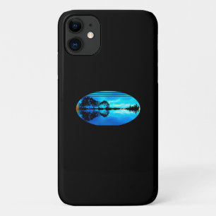 Case-Mate iPhone Case Guitare Sunset Sky Trees City Lake Réflexion
