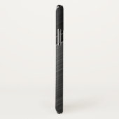 Coques Case-Mate iPhone Gunmetal Grey Texture Design Nom personnalisé (Dos/Droite)