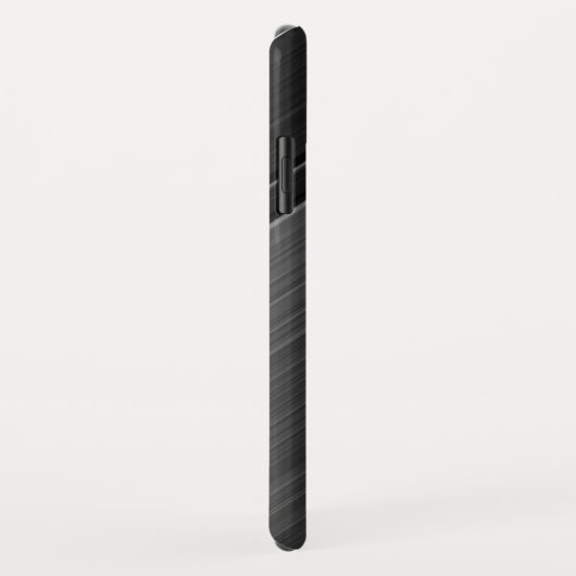 Coques Case-Mate iPhone Gunmetal Grey Texture Design Nom personnalisé (Dos/Droite)