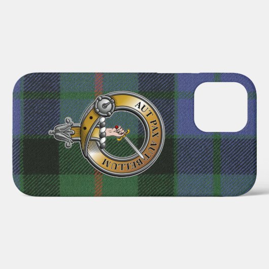 Coques Case-Mate iPhone Gunn Tartan & Badge (Verso (horizontal))