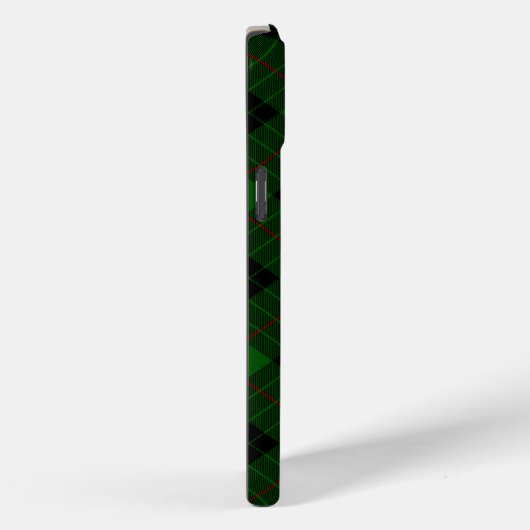 Coques Case-Mate iPhone Gunn tartan vert noir plaid (Verso / Droite)