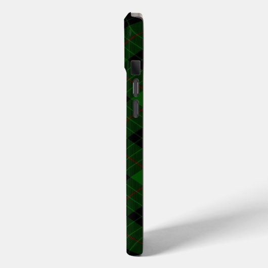 Coques Case-Mate iPhone Gunn tartan vert noir plaid (Verso / Gauche)