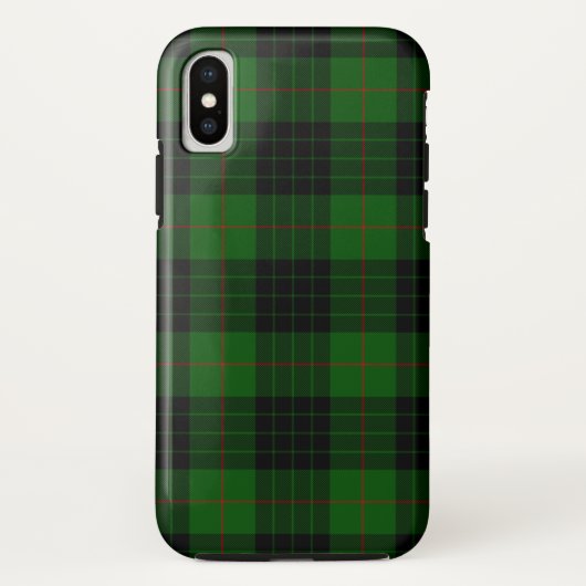 Coques Case-Mate iPhone Gunn tartan vert noir plaid (Dos)