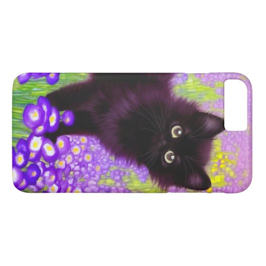Coques Case-Mate iPhone Gustav Klimt Black Kitten (Dos (Horizontal))