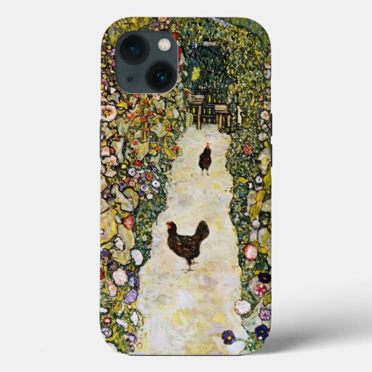 Coques Case-Mate iPhone Gustav Klimt - Chemin du jardin avec poulets (Verso)
