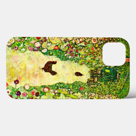 Coques Case-Mate iPhone Gustav Klimt Garden with Chickens (Verso (horizontal))