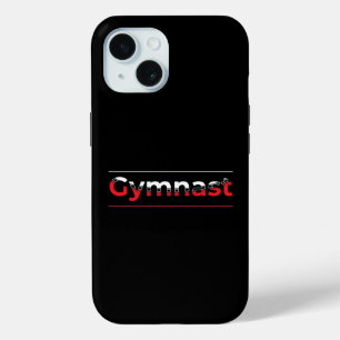 Coque Pour iPhone 15 Gymnaste - Mot minimaliste moderne de gymnastique