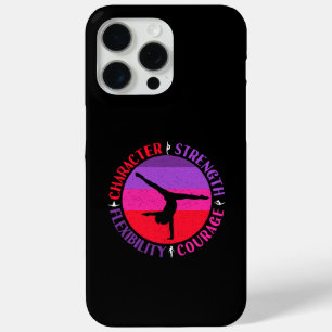 Coque iPhone 15 Pro Max Gymnastique Féminine Caractère Force Courage