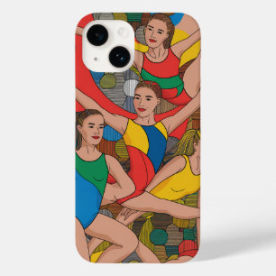 Coque Pour iPhone 14 Gymnastique Filles Acro Danseurs motif coloré