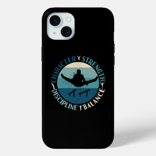 Coque iPhone 15 Mini Gymnastique masculine Caractère Force Discipline